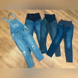Maternity Denim Bundle / 4 Pieces (Size Large)